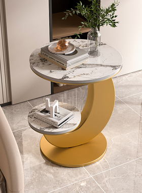 花架子客厅落地式高级感沙发旁落地摆件茶几玄关轻奢置物架小边几