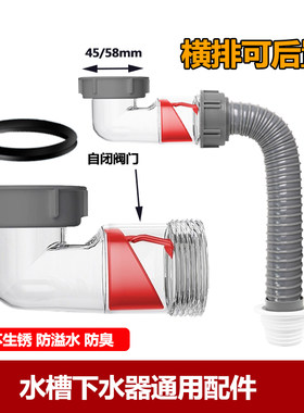 厨房水槽水池下水管防臭阀防溢