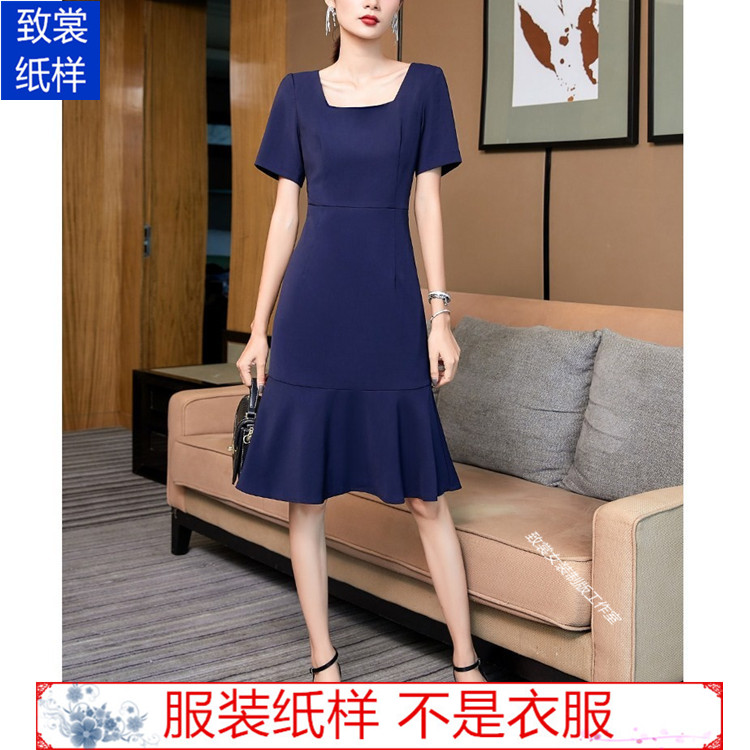 修身连衣裙纸样 裁衣服的图纸Z-622 1:1实物新款女装高端裙子样板图片
