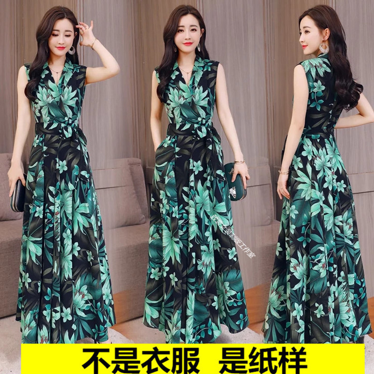 服装裁剪纸样做衣服图纸女装纸样1:1实物女装新款连衣裙纸样Z-389