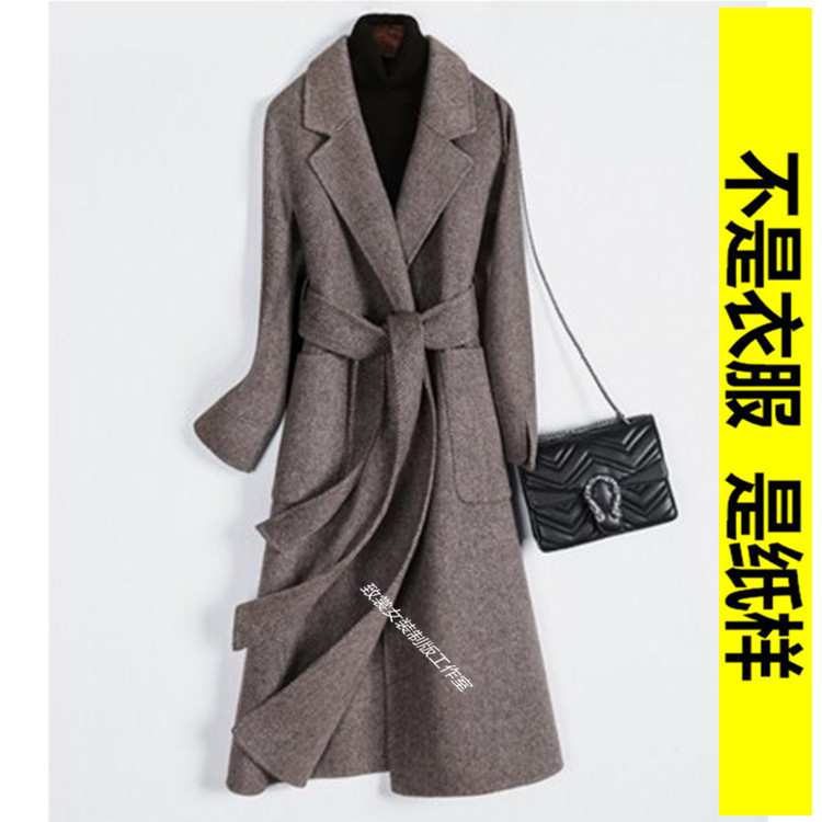 服装1实物双面羊绒大衣图纸