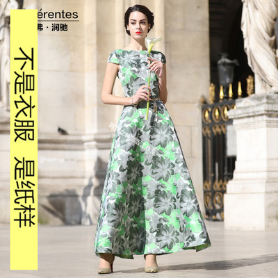 做衣服图纸服装裁剪图服装纸样实物1 1女装修身夏连衣裙纸样Z-183