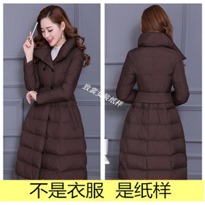 DIY衣服图纸服装裁剪图做衣服纸样1:1实物女装羽绒服纸样Z-027