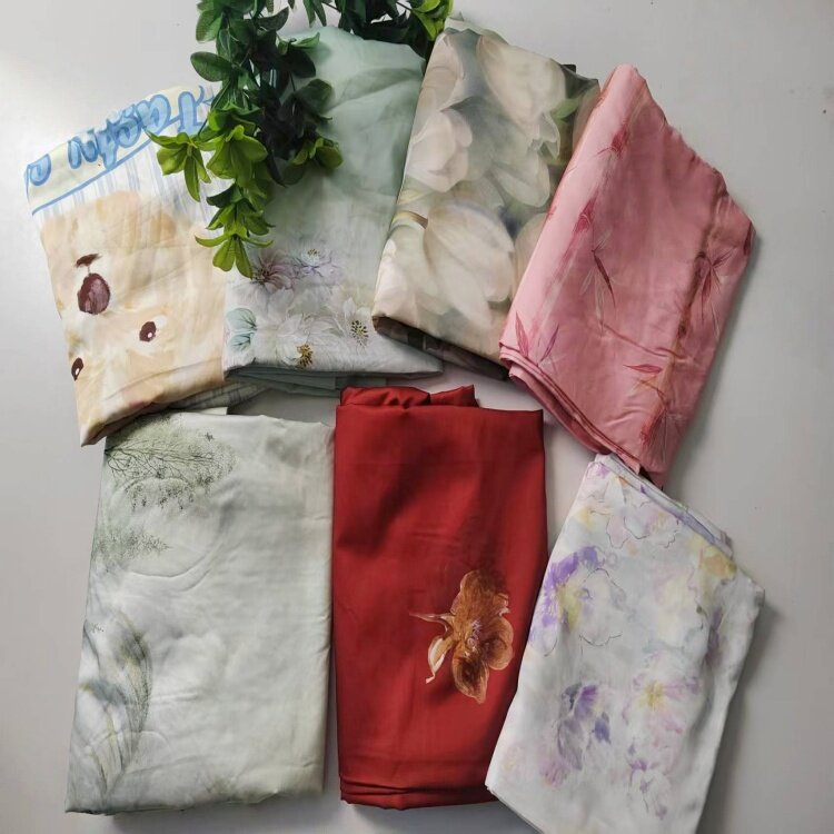 剩余尾单出口尾单天丝莱赛尔柔软床单数码印花欧美花色适合裸睡品