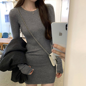 法式 辣妹小个子连衣裙包臀裙 修身 内搭打底裙针织衫 女春秋2026新款