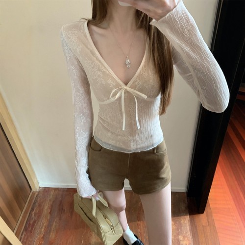 超好看独特漂亮上衣chic短款上衣