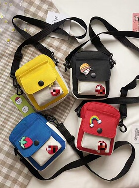 包包女时尚新款可爱帆布包女学生韩版日系尼龙ins斜挎包小包ins风