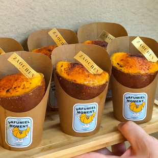 烘焙烤红薯包装盒烤蜜薯地瓜盒子烤面包打包盒牛皮纸斜口杯子