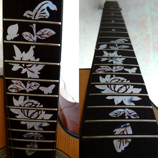 吉他指板贴纸吉他配件琴颈吉他弦钮旋钮吉他护板配件上台蝶恋花2