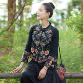 民族风重工刺绣立马夹复古云南旅游穿搭中式 女装 上衣外套 新款 秋季