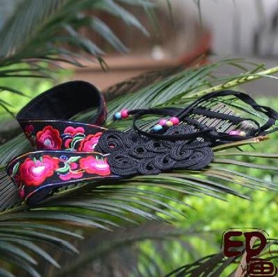 民族风刺绣女装饰腰带连衣裙配饰