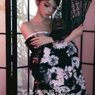 2025影楼新款和服改良黑道千金和服写真服旅拍摄影写真浴衣