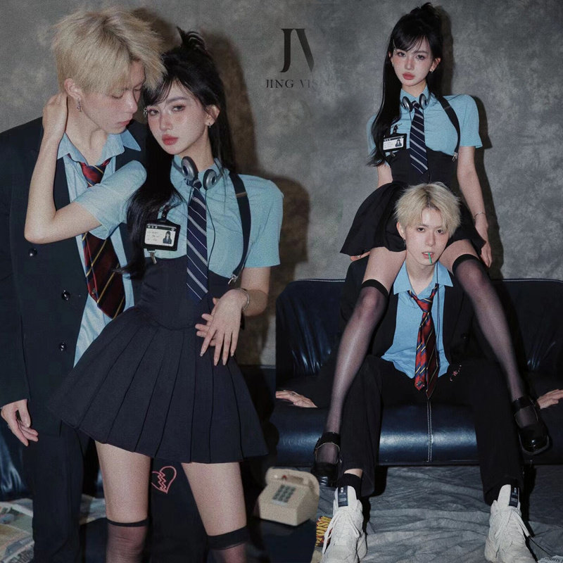 影楼美式证件照写真情侣拍照主题服装校园风学院毕业季艺术照摄影