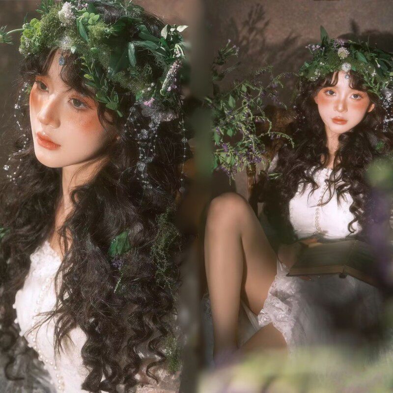 新款影楼摄影服装复古氛围感法式油画写真连衣裙主题艺术照摄影服