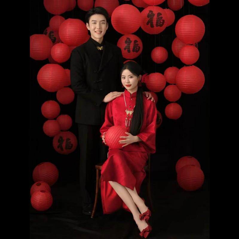 新娘结婚订婚回门礼服摄影套装