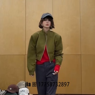 2026早春新品短款军绿色夹克棒球服外套女 价私