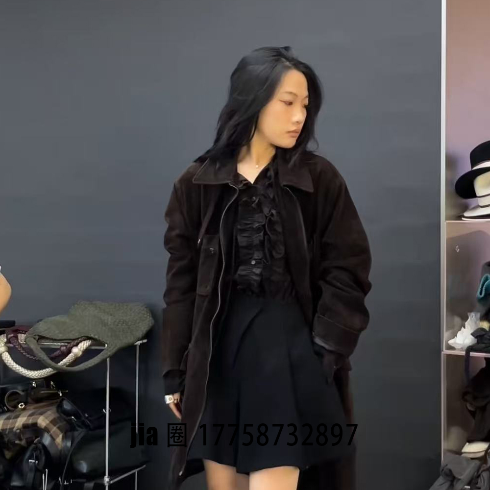 2025秋冬新品中长款鹿皮绒外套女  价私问