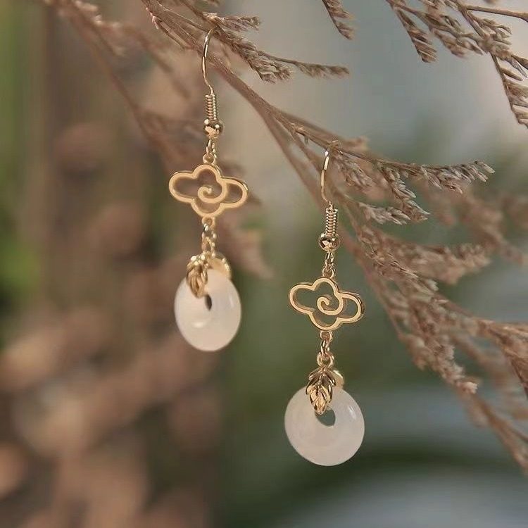 精致旗袍配饰新中式耳环平安扣流苏耳坠轻奢高级古典风茶服耳饰女,饰品/流行首饰/时尚饰品新,耳钉,淘宝优惠券,粉丝福利购,淘宝优惠卷