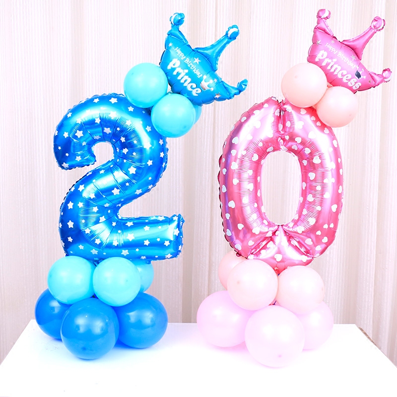 生日路引宝宝布置装扮派对立柱儿童几岁数字路引摆设套餐活动气球