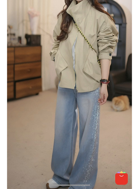 JCMM JANE 0308 YSMM新品卡其色风衣外套4F8210051Q