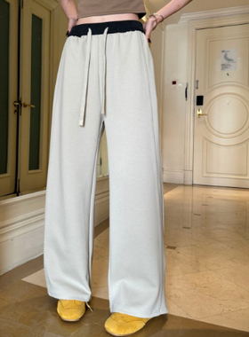 JCMM JANE 0311 TC 高品质撞色抽绳针织阔腿卫裤2512