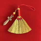 小扫帚宝宝金线扫把婴儿床小扫笤帚手机钥匙扣饰品本命年手编挂件