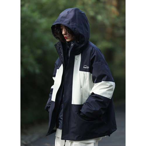 GoodNorth白鸭绒羽绒服男女三合一可拆卸羽绒服冲锋衣连帽外套冬