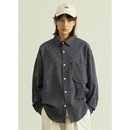 百搭宽松休闲衬衣 外套男女同款 GoodNorth日系复古细格子长袖 衬衫