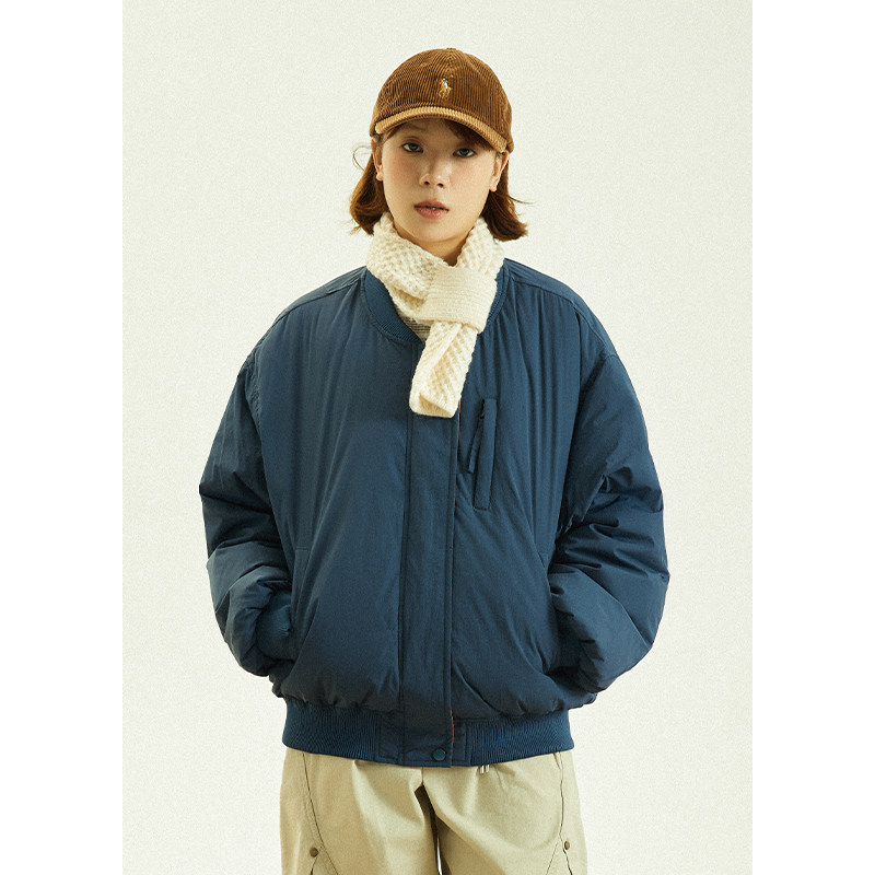 GoodNorth克莱因蓝棒球领羽绒服