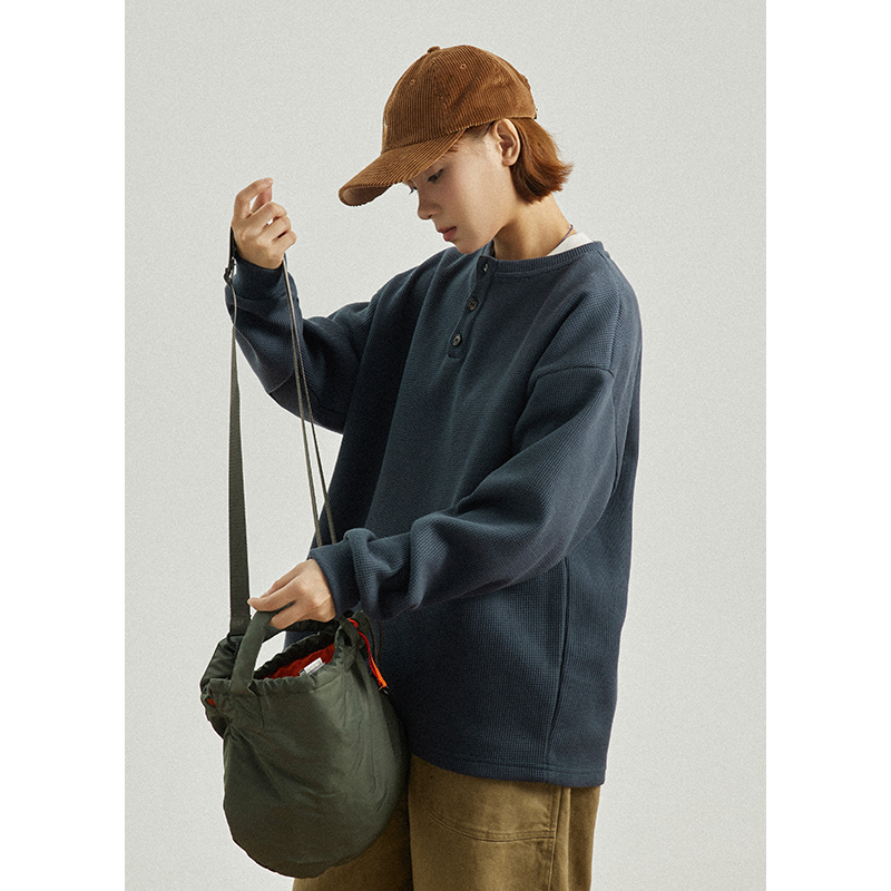 GoodNorth美式亨利领卫衣外套