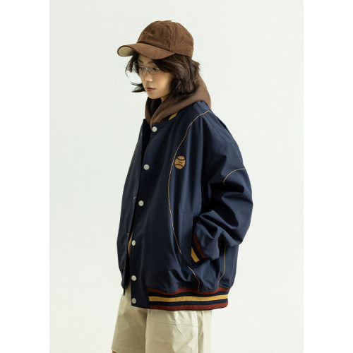 GoodNorth美式拼色棒球服外套