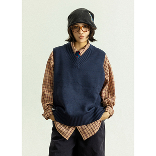 GoodNorth秋冬可外穿内搭v领针织马甲男女款慵懒叠穿毛衣背心坎肩