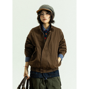 小个子短款 外套男女款 立领夹克 巴恩风咖色复古工装 GoodNorth春季