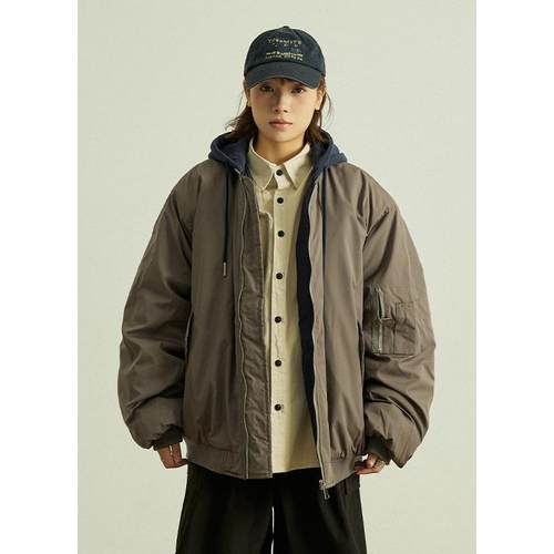 美式复古棒球服棉服女冬季棉衣