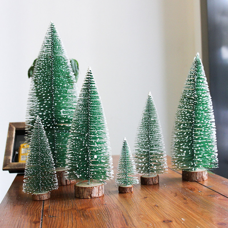圣诞节装饰迷你小圣诞树diy桌面氛围摆件圣诞礼物橱窗微景观