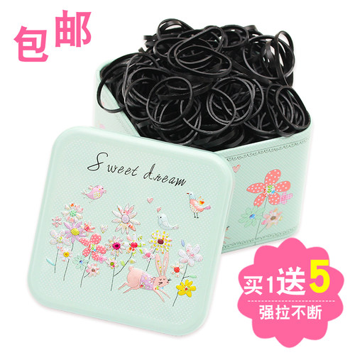 头绳黑色小强不断一次性皮筋发圈