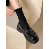 乐福鞋 品牌断码 法式 玛丽珍单鞋 真皮英伦风厚底小皮鞋 女2025秋新款