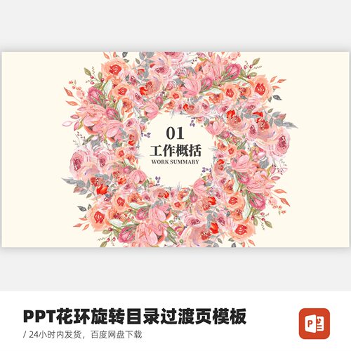 用花环做丝滑旋转PPT目录过渡页，太简单了