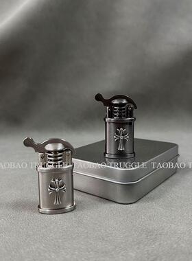 原创 十字煤油打火机 金属锌合金蛋蛋精致小巧送人打火机mini