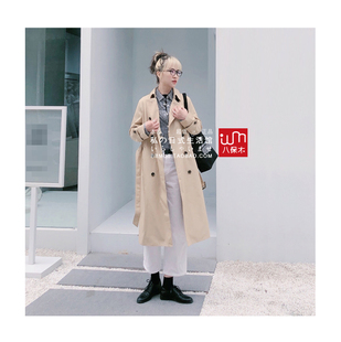SALE日本MUJI无印良品专柜 女式秋不易沾水双排扣风衣大衣 经典版