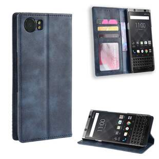 适用于黑莓Keyone手机皮套BlackBerry DTEK70保护壳复古钱包翻盖