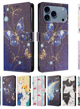 适用于摩托罗拉Moto S50 5G/Thinkphone 25 手机套可爱卡通彩绘保护套翻盖皮套防摔软硅胶外壳插卡支架超薄