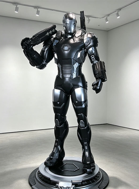 漫威复仇者联盟1比1战争机器钢铁侠雕塑手办模型装饰客厅大型摆件