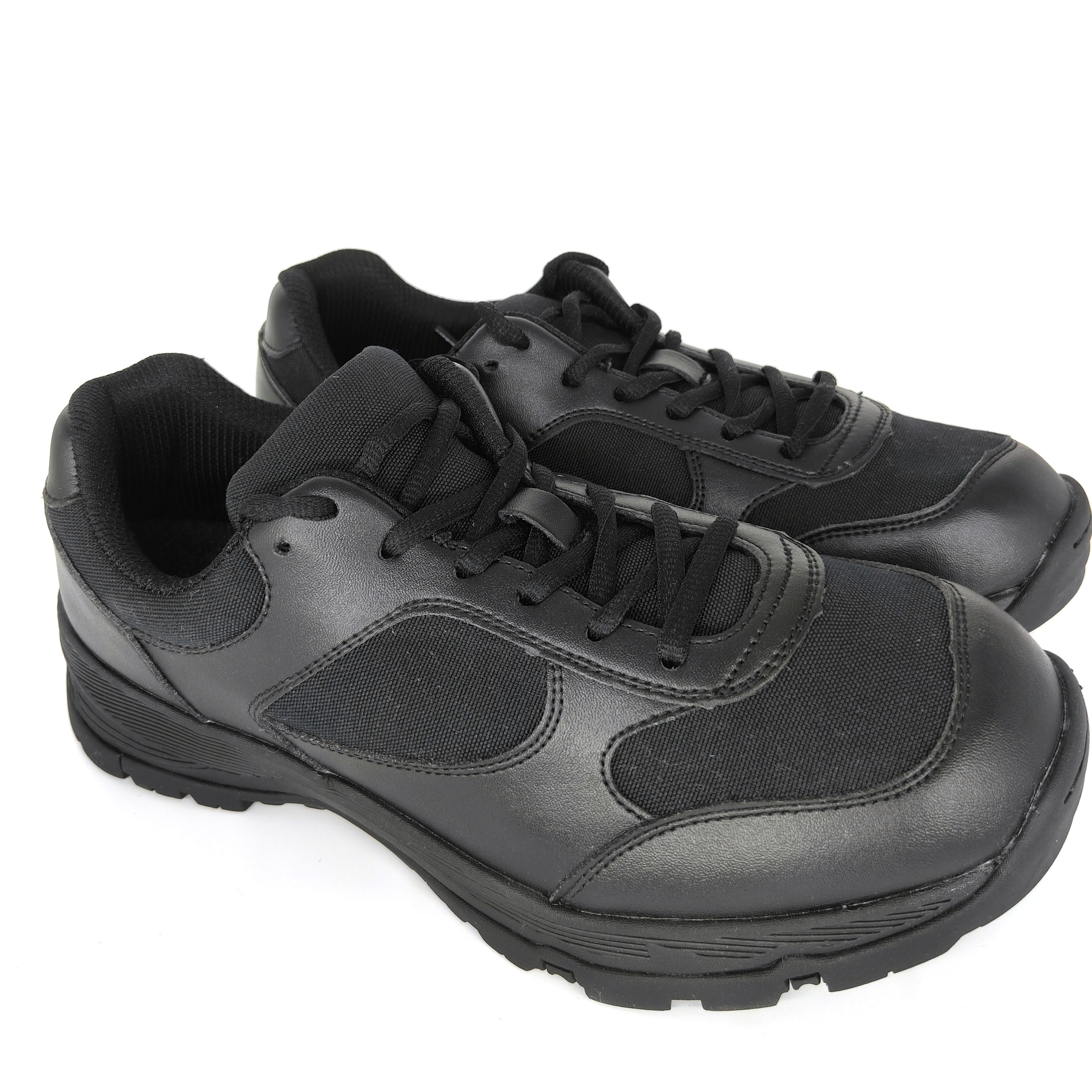 大虎18作训鞋男新式耐磨低帮网执勤跑步鞋女黑色体能帆布训练鞋