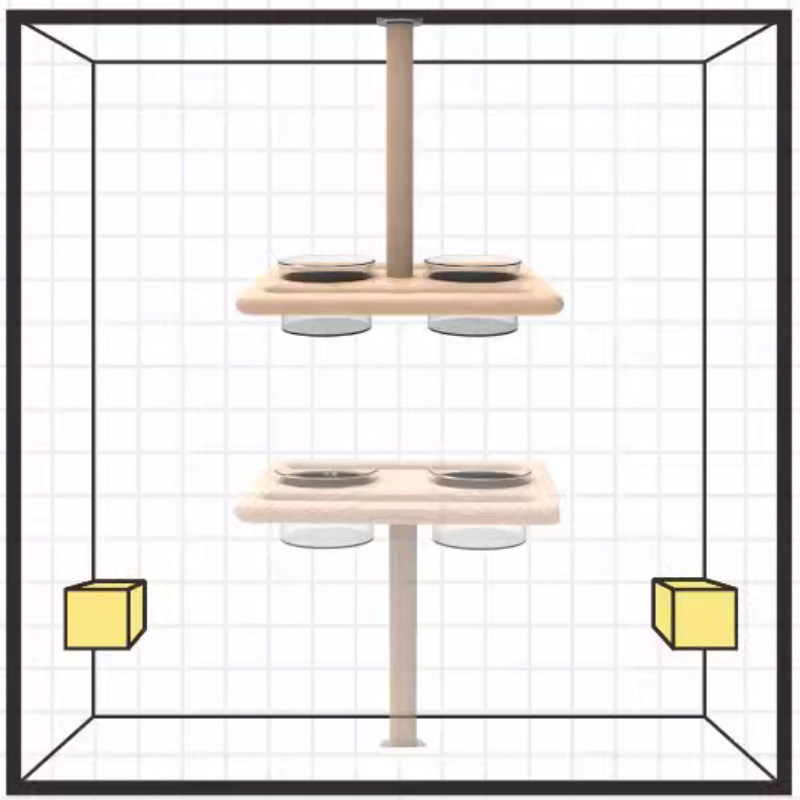 鸟用两用空中食盒 互动玩具食曹用具悬挂笼子顶部安装新品玩具