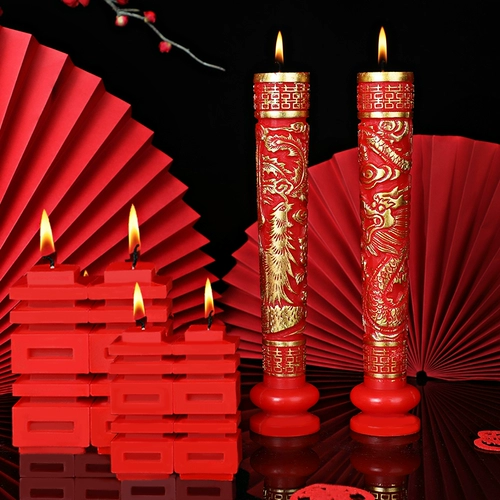 Свадебные товары китайская свадебная пещера дома цветочная свеча брак приятная свеча, дракон, феникс.