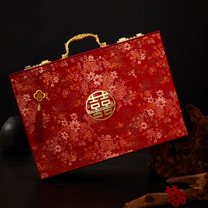 订婚提亲绒面礼金聘礼箱