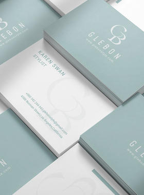 莫兰迪绿色名片定制制作印刷设计珠宝店饰品鲜花店卡片英文小卡片