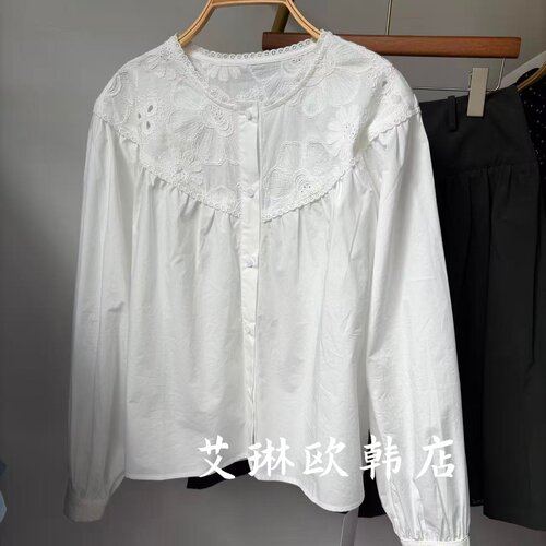 QSonetwo20009秋款长袖绣花衬衫