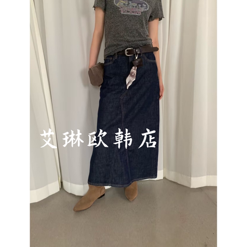 卡蔓enxi韩标2991早秋腰带牛仔裙